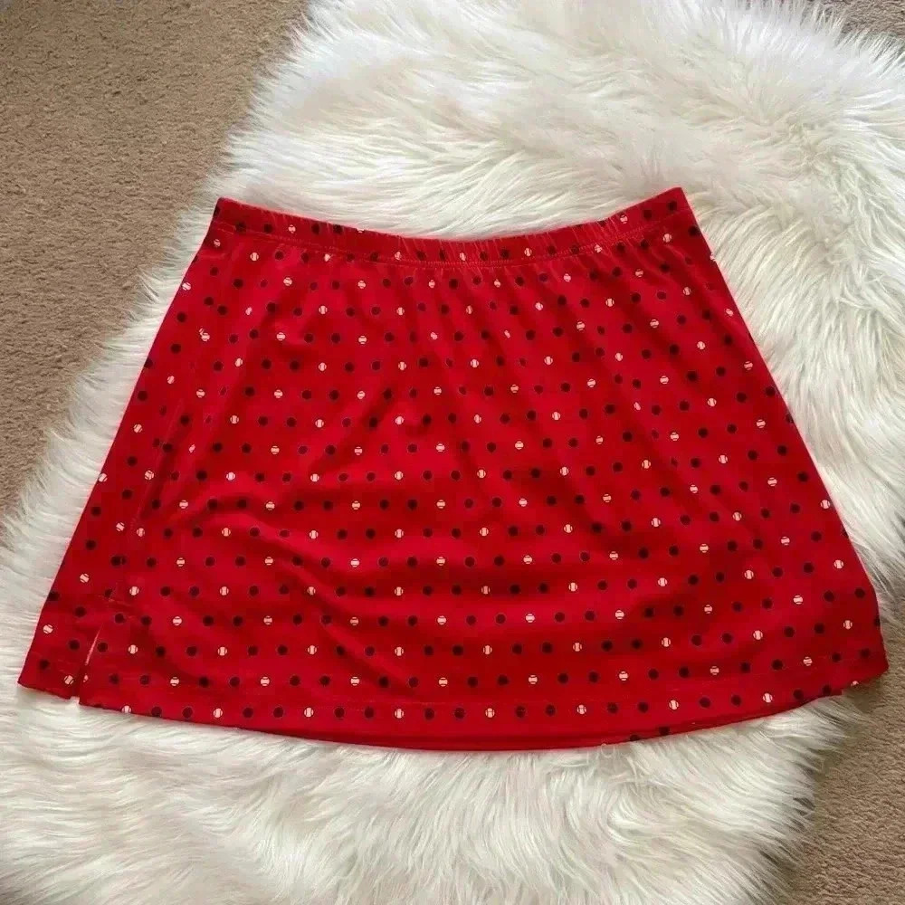 Tail Retro Pickleball Tennis Ball MCM Squares Print Skirt Large